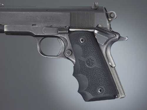 Hogue Colt Officer Rubber Grips With Finger Grooves Black