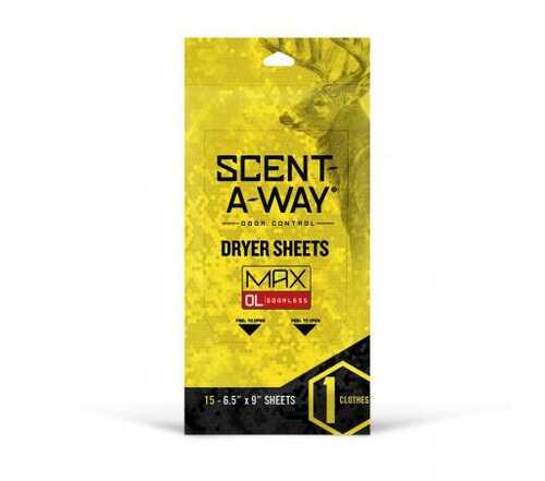 Hunter Specialties Scent-A-Way Max Odorless Dryer Sheets - 15 Pk