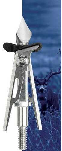 SIK 2-Blade Expandable Sk2Cb Crossbow Broadhead 2-Inch Offset Entry - Silver/Black