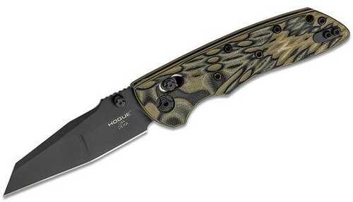 Hogue Deka Able Lock Folder: 3.25" Wharncliffe Blade - Black Cerakote Finish G-Mascus Green G10 Frame