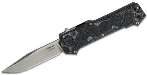 Hogue Compound OTF Automatic: 3.5" Clip Point Blade -Tumbled Finish G-Mascus Black G10 Frame