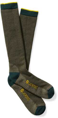 Lacrosse Mens Merino Midweight Sock Over The Calf Od Green L