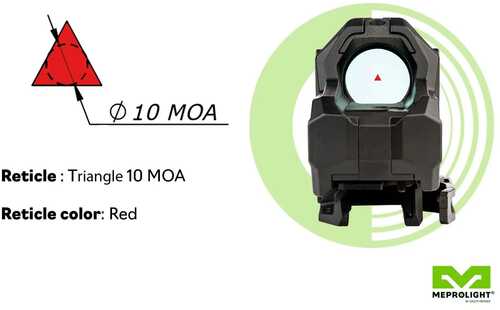 Meprolight M22 Self-Illuminated Reflex Sight Red MOA Triangle Black