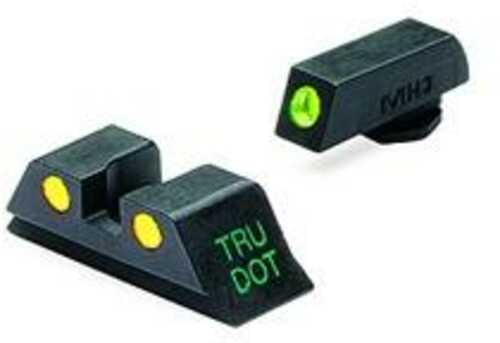 Meprolight Tru-Dot Night Sight Set - Glock 9mm .357 40 S&W .45 Gap Fixed Td Suppressor Height Green/Yellow