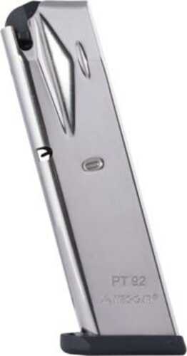 Mec-Gar Handgun Magazine Beretta 92FS M9 9mm Ht Nickel 10/Rd