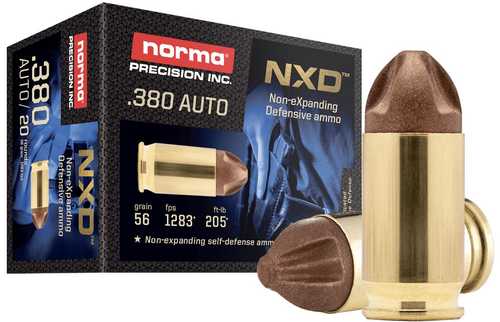 Norma NXD Handgun Ammunition .380 Auto 56 Grain NXD 1283 Fps, 20 Rounds