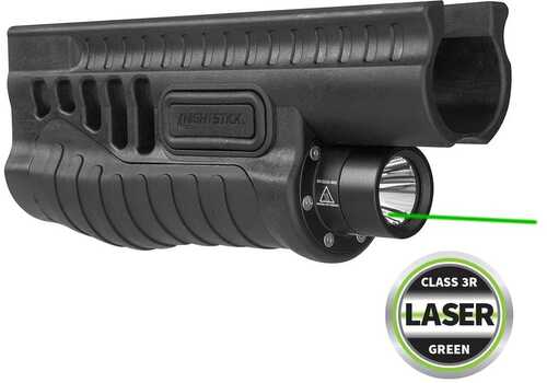 Nightstick Shotgun Forend Light With Green Laser Black For Mossberg 500/590/590A1/Shockwave 1200 Lumens