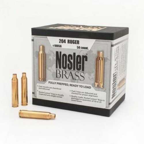 Nosler Unprimed Brass Rifle Cartridge Cases 50/ct .204 Ruger