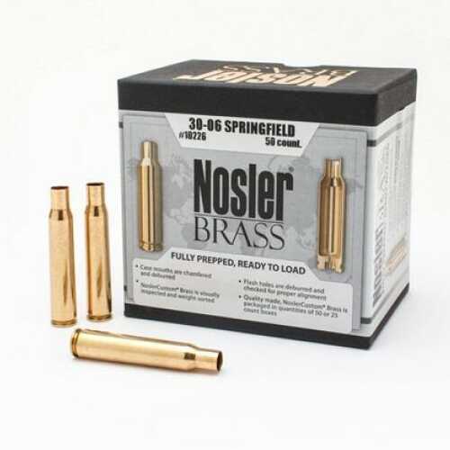 Nosler Unprimed Brass Rifle Cartridge Cases 50/ct .30-06 Sprg