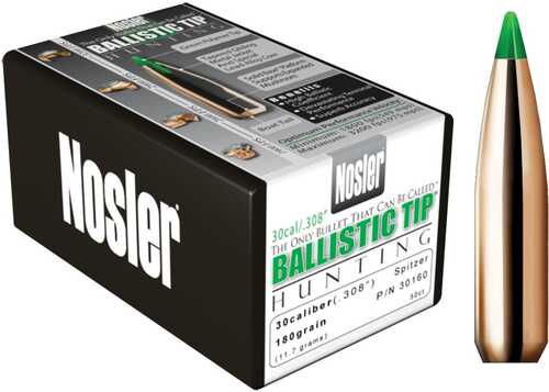Nosler Ballistic Tip Hunting Bullets 6.5mm .264" 140 Gr SBT-BTip 50/ct