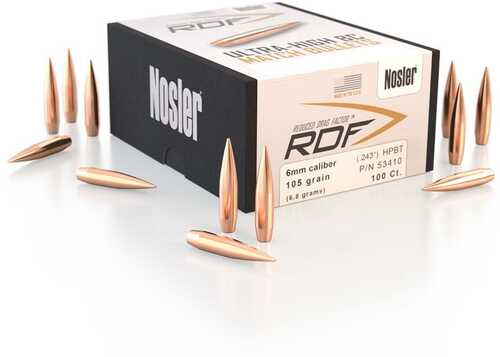 Nosler RDF Match Bullets 6mm .243" 105 Gr HPBT 100/ct