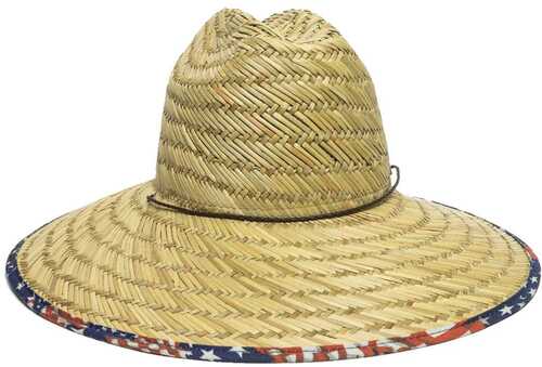 Outdoor Cap Natural Straw Stars & Stripes Brim One-img-0