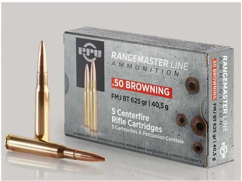 PPU RANGEMSTR 50BMG 625G FMJ 5/BX