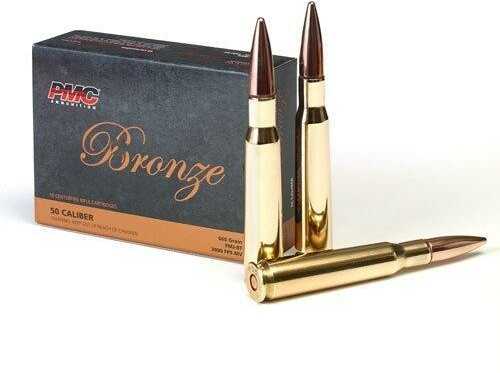 PMC Bronze Rifle Ammunition .50 BMG 660 Gr FMJBT  - 10/Box