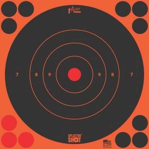 Pro-Shot Splatter Shot 8" Orange Bullseye Target - 6 Pack