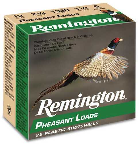 RemIngton Pheasant Loads Shotshells 12Ga 2-3/4 In 3-3/4 Dr 1330 Fps 1-1/4Oz #6 25/ct