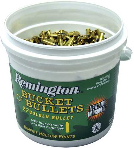 Remington Bucket Of .22 LR High Velocity 36 Gr PHP Rimfire Ammo - 1400/Box