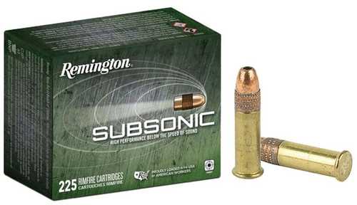 Remington Subsonic Rimfire Ammunition .22 LR 40Gr HP 1050 Fps 225/ct