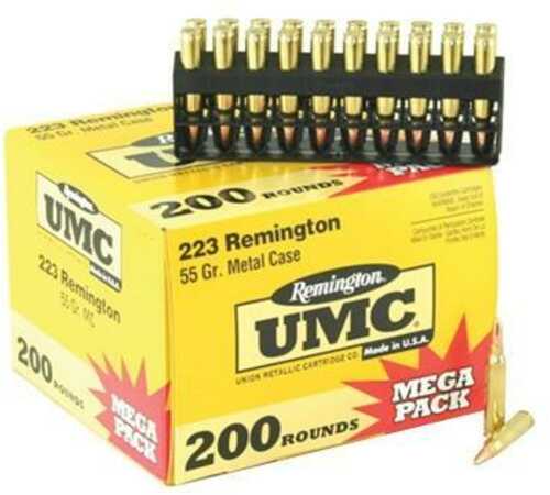 Remington UMC Rifle Ammunition .223 55 Gr FMJ - 200/Box