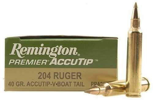 Remington Premier Accutip Varmint Rifle Ammunition .204 Ruger 40 Gr ATV-BT - 3900 Fps