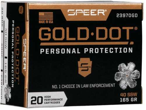 Speer Gold Dot Handgun Ammunition .40 S&W 165 Gr HP 1150 Fps 20/ct