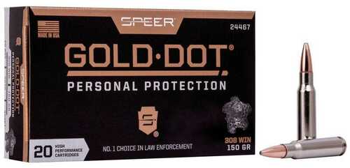 Speer Gold Dot Rifle Ammunition .308 Win 150Gr-img-0