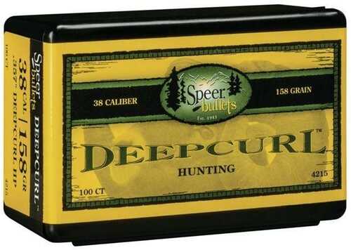 Speer Deep Curl Handgun Hunting Bullets .38 Cal / .357 Mag .357" 158 Gr DCHP 100/ct