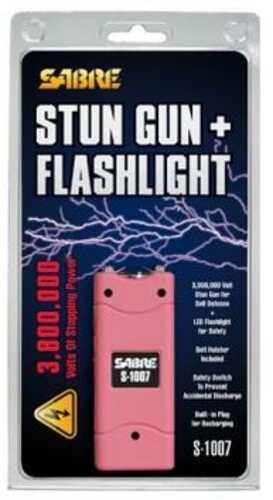 Sabre 3.8 Million Volt Stun Gun With Led Flashlight - Pink