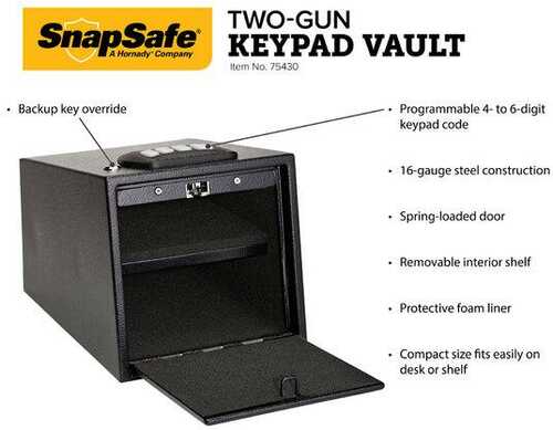 SnapSafe Two-Gun Keypad Vault-img-0