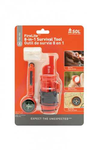 Survive Outdoors Longer Fire Lite 8-In-1 Survival Tool