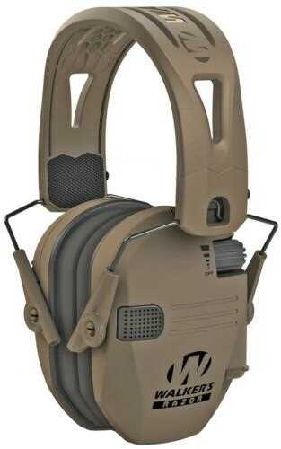 Walkers  Razor Tacti-Grip Ear Muffs -FDE With FDE Band 23NRR
