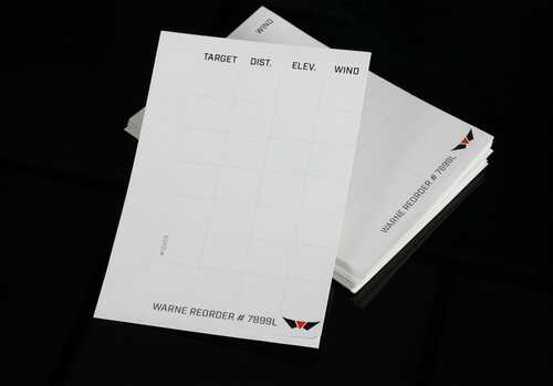 Warne Data Card Label Refills For Skyline Precision Mount - 50/Pk