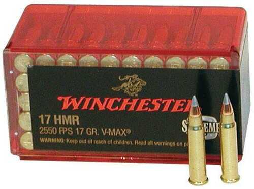 Winchester Supreme Rimfire Ammunition .17 HMR 17 Gr V-Max 50/Box