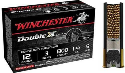 Winchester Double X Turkey Load 12 Ga 3" Max 1 3/4 Oz #5 1300 Fps - 10/Box