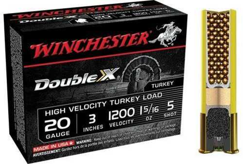 Winchester Double X Turkey Load 20 Ga 3" Max 1 5/16 Oz #5 1200 Fps - 10/Box