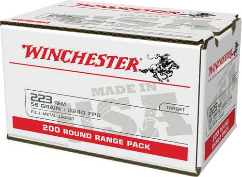 Winchester USA Lake City Rifle Ammunition .223 Rem 55Gr FMJ 3240 Fps 200/ct