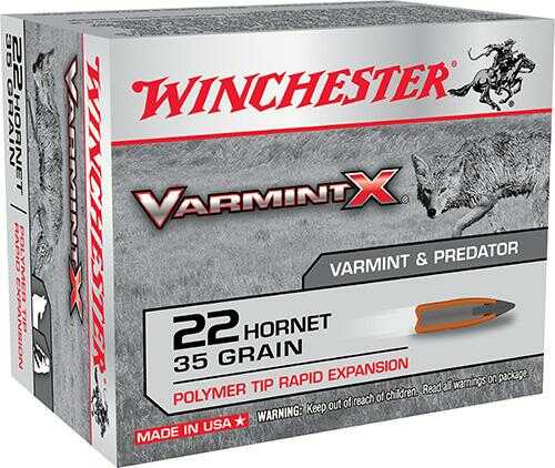 Winchester Varmint X Rifle Ammunition .22 Hornet 35 Gr PT 3100 Fps 20/ct