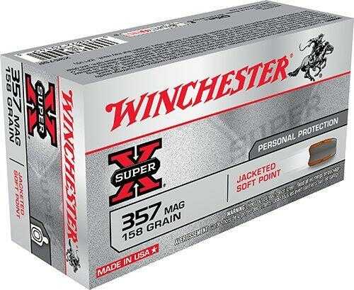 Winchester Super-X Handgun Ammunition .357 Mag 158 Gr JSP 1235 Fps 50/ct