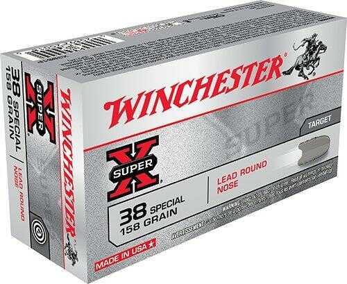 Winchester Super-X Handgun Ammunition .38 Spl 158 Gr LRN 755 Fps 50/ct