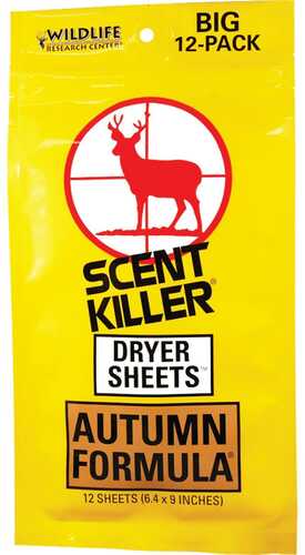 Wildlife Research Scentkiller Dryr Sheets Autmn - 12 Pack
