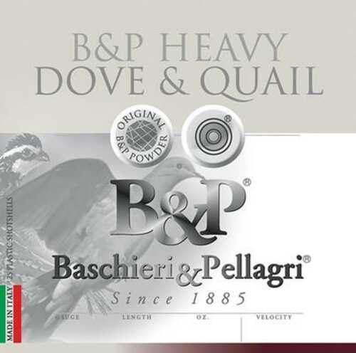 B&P Dove & Quail Shotshells- 12 Ga 2-3/4 In 1-1/8 Oz #8 1255 Fps 25/ct