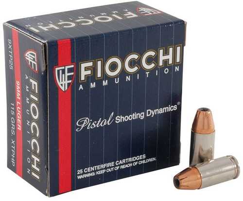Fiocchi Extrema Handgun Ammunition 9mm Luger 115 Gr JHP 1150 Fps 25/Box