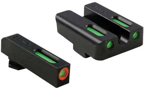 Truglo TFX Pro Tritium/Fiber-Optic Day/Night Sights Fit Glock 17 17L 19 23 24 26 27 33 34 35 38 39 45 - Orange Outline F