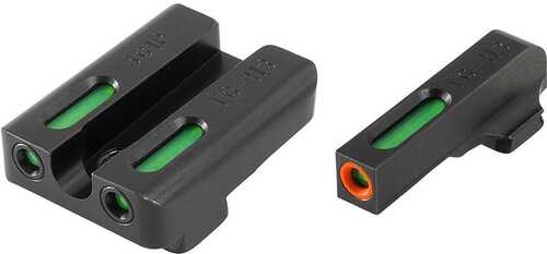 Truglo TFX Pro Next Gen Tritium & Fiber Optic Xtreme Handgun Sight - Sauer #6 Front / #8 Rear Orange Outline