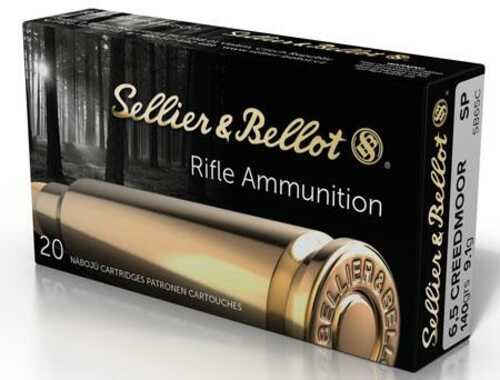Sellier & Bellot Rifle Ammunition 6.5 Creedmoor 131 Gr SP 2740 Fps 20/ct