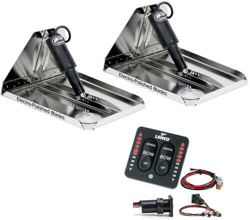Lenco 17" x 12" Extreme Duty Performance Trim Tab Kit w/LED Indicator Switch Kit 12V