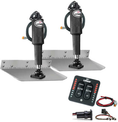 Lenco 9" x 12" Standard Trim Tab Kit w/LED Integrated Switch Kit 12V