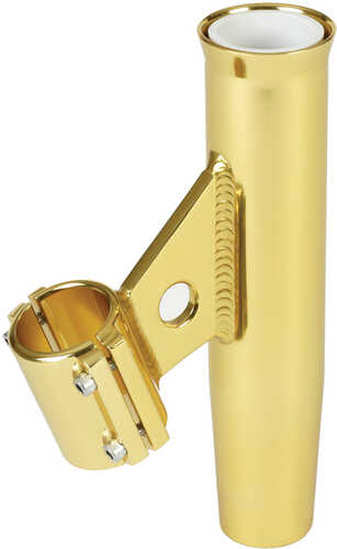 Lees Clamp-On Rod Holder - Gold Aluminum Vertical Mount Fits 1.900" O.D. Pipe