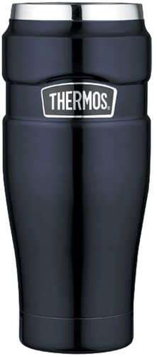Thermos Stainless King&trade; Vacuum Insulated Travel Tumbler - 16 oz. Steel/Midnight Blue