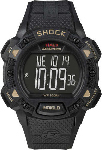 Timex Expedition; Shock Chrono Alarm Timer - Black